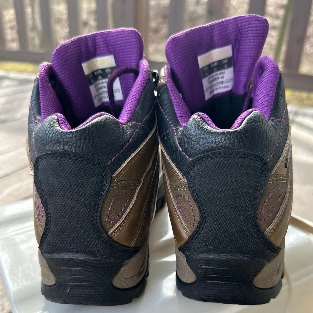Pacific Trail Hiking Boots Woman's Waterproof Brown Purple‎ Boots Size 8